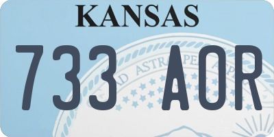 KS license plate 733AOR