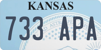 KS license plate 733APA