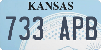 KS license plate 733APB