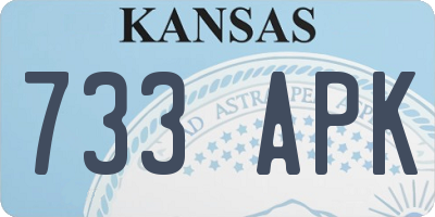 KS license plate 733APK