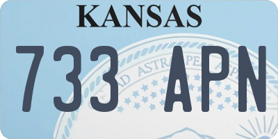 KS license plate 733APN
