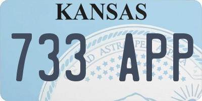 KS license plate 733APP