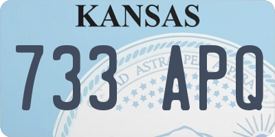 KS license plate 733APQ