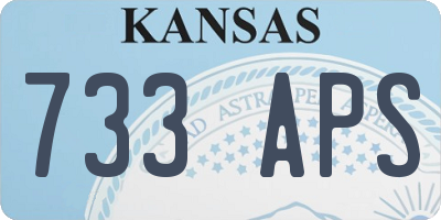 KS license plate 733APS