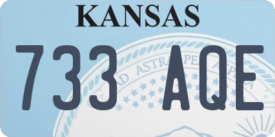 KS license plate 733AQE