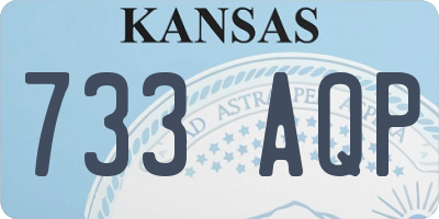 KS license plate 733AQP