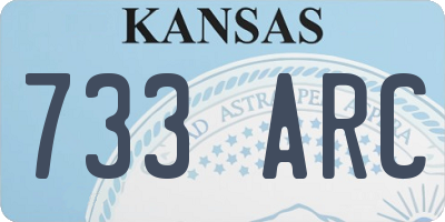 KS license plate 733ARC