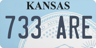 KS license plate 733ARE