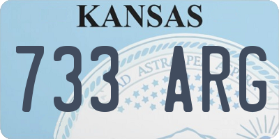 KS license plate 733ARG
