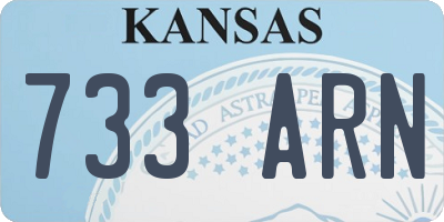 KS license plate 733ARN