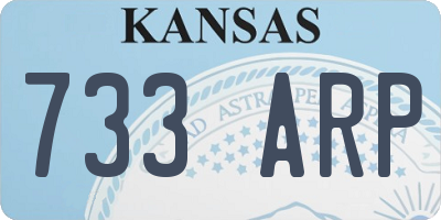 KS license plate 733ARP