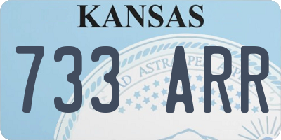 KS license plate 733ARR