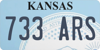 KS license plate 733ARS