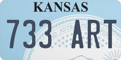 KS license plate 733ART