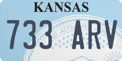 KS license plate 733ARV
