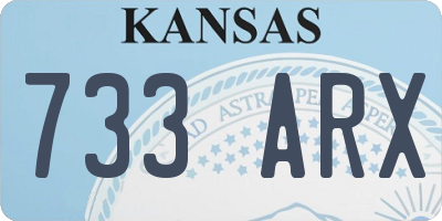 KS license plate 733ARX