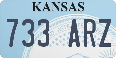 KS license plate 733ARZ
