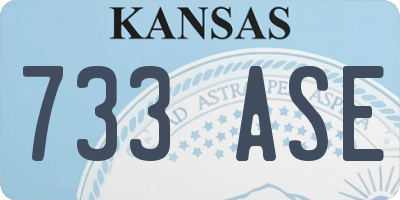 KS license plate 733ASE