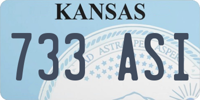 KS license plate 733ASI