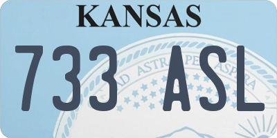 KS license plate 733ASL