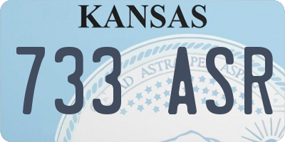 KS license plate 733ASR
