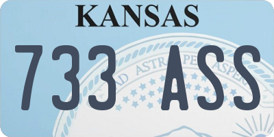 KS license plate 733ASS