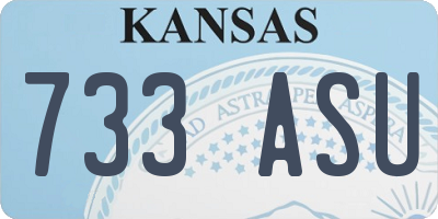 KS license plate 733ASU