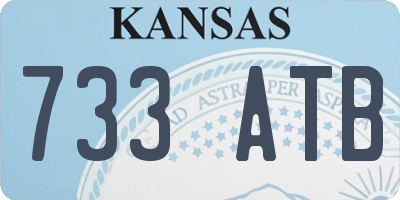 KS license plate 733ATB