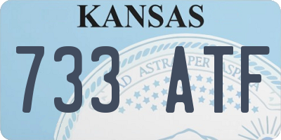 KS license plate 733ATF
