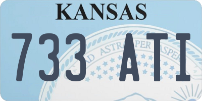 KS license plate 733ATI