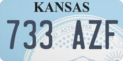 KS license plate 733AZF