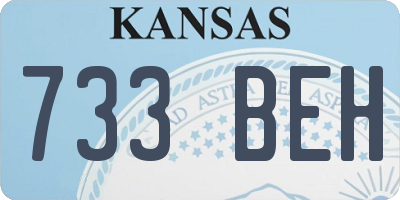 KS license plate 733BEH