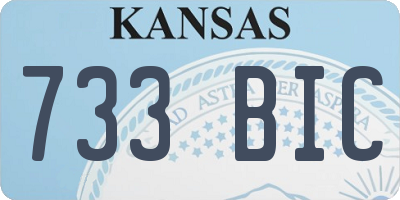 KS license plate 733BIC