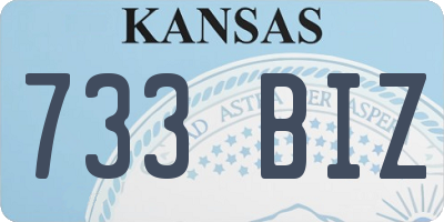 KS license plate 733BIZ