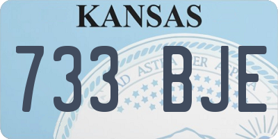 KS license plate 733BJE