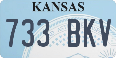 KS license plate 733BKV