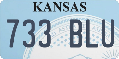 KS license plate 733BLU