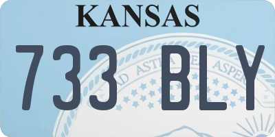 KS license plate 733BLY