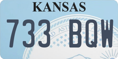 KS license plate 733BQW