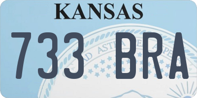 KS license plate 733BRA