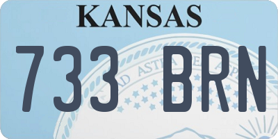KS license plate 733BRN