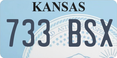 KS license plate 733BSX