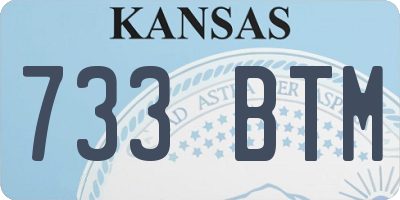 KS license plate 733BTM