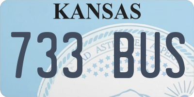 KS license plate 733BUS