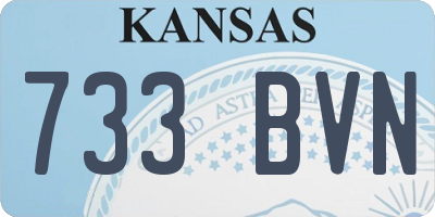 KS license plate 733BVN