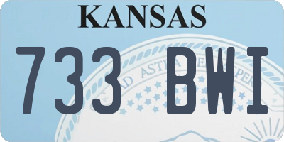 KS license plate 733BWI