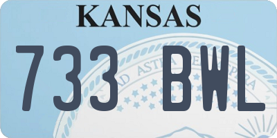 KS license plate 733BWL