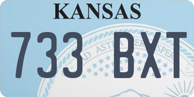 KS license plate 733BXT