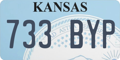 KS license plate 733BYP