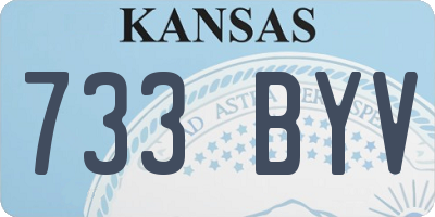 KS license plate 733BYV